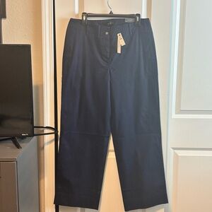 Womens Talbots Soft Chino Pants – Size 10, Navy Blue, NWT